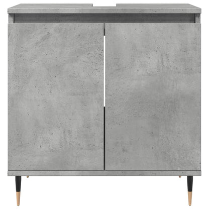 Armadietto da Bagno Grigio Cemento 58x33x60cm in Truciolato