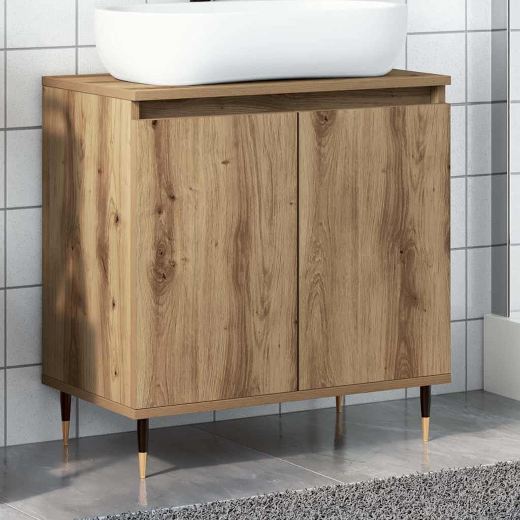 Mobile da Bagno Rovere Artigianale 58x33x60 cm in Truciolato | homemem39