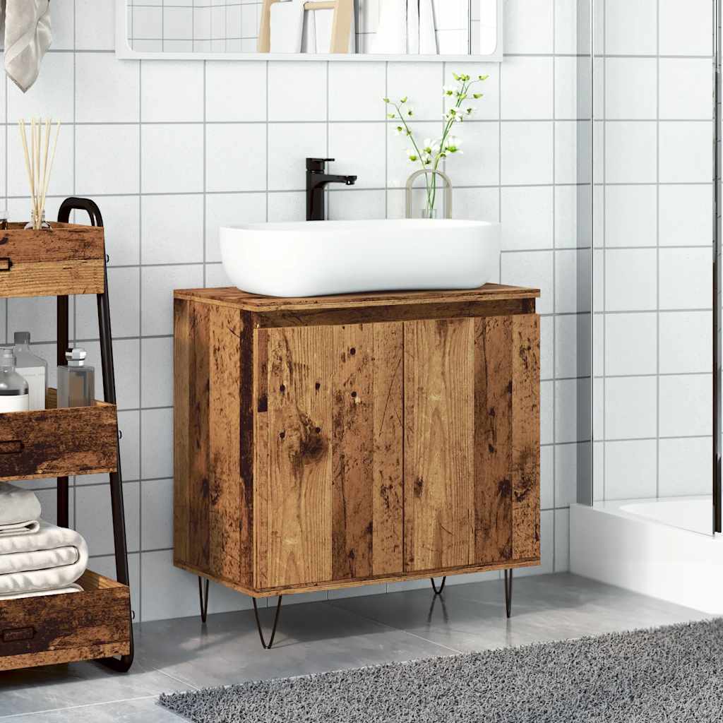Mobile da Bagno Legno Vecchio 58x33x60 cm in Truciolato | homemem39