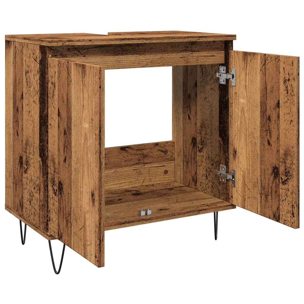 Mobile da Bagno Legno Vecchio 58x33x60 cm in Truciolato | homemem39