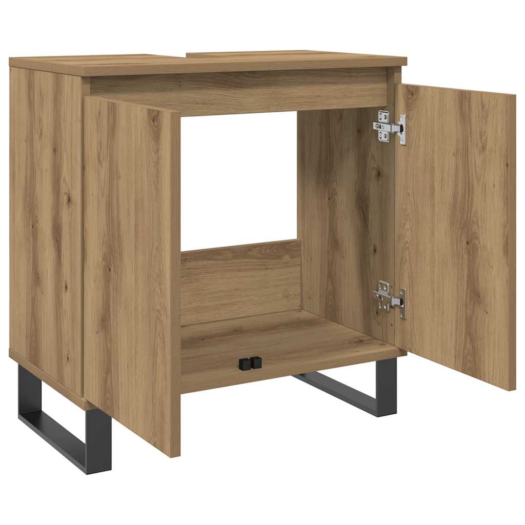 Mobile da Bagno Rovere Artigianale 58x33x60 cm in Truciolato | homemem39