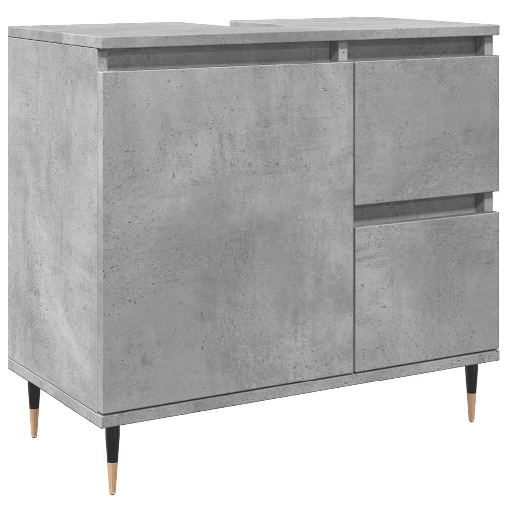 Armadietto da Bagno Grigio Cemento 65x33x60cm in Truciolato | homemem39