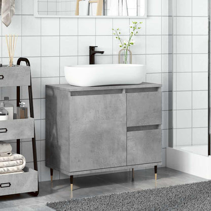 Armadietto da Bagno Grigio Cemento 65x33x60cm in Truciolato | homemem39