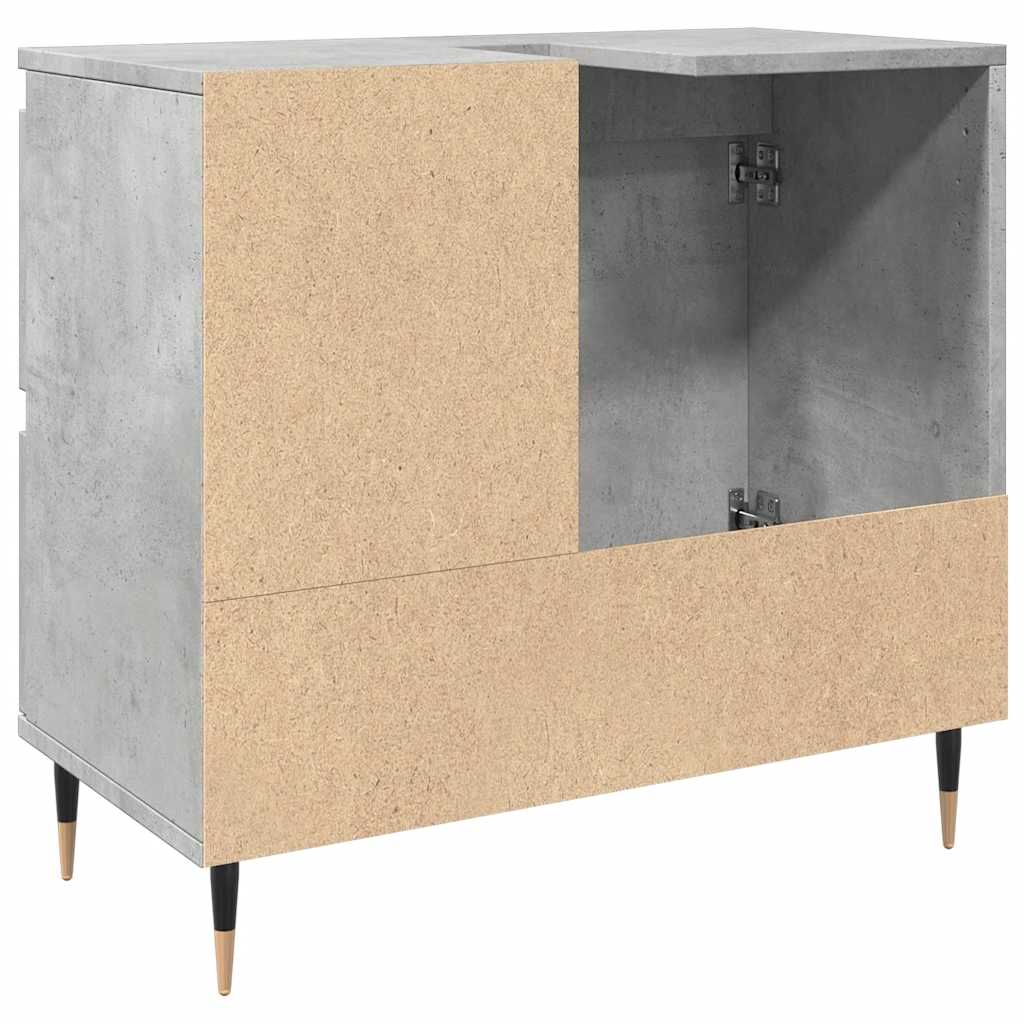 Armadietto da Bagno Grigio Cemento 65x33x60cm in Truciolato | homemem39