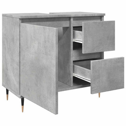 Armadietto da Bagno Grigio Cemento 65x33x60cm in Truciolato | homemem39