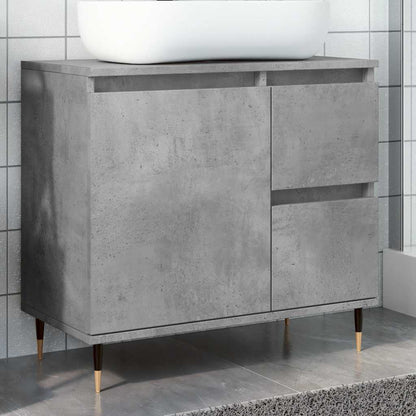 Armadietto da Bagno Grigio Cemento 65x33x60cm in Truciolato | homemem39