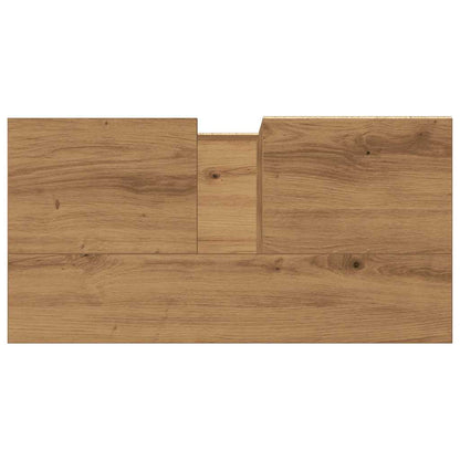Armadietto da Bagno Rovere Artigianale 65x33x60cm in Truciolato