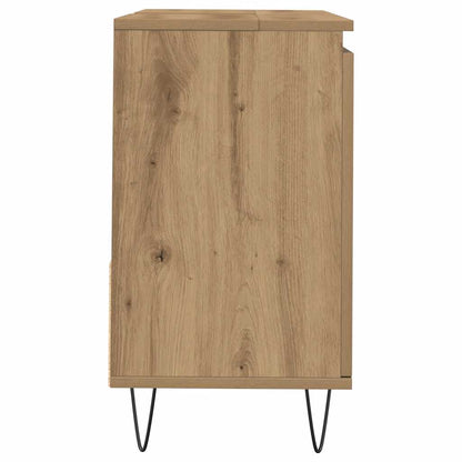 Armadietto da Bagno Rovere Artigianale 65x33x60cm in Truciolato | homemem39