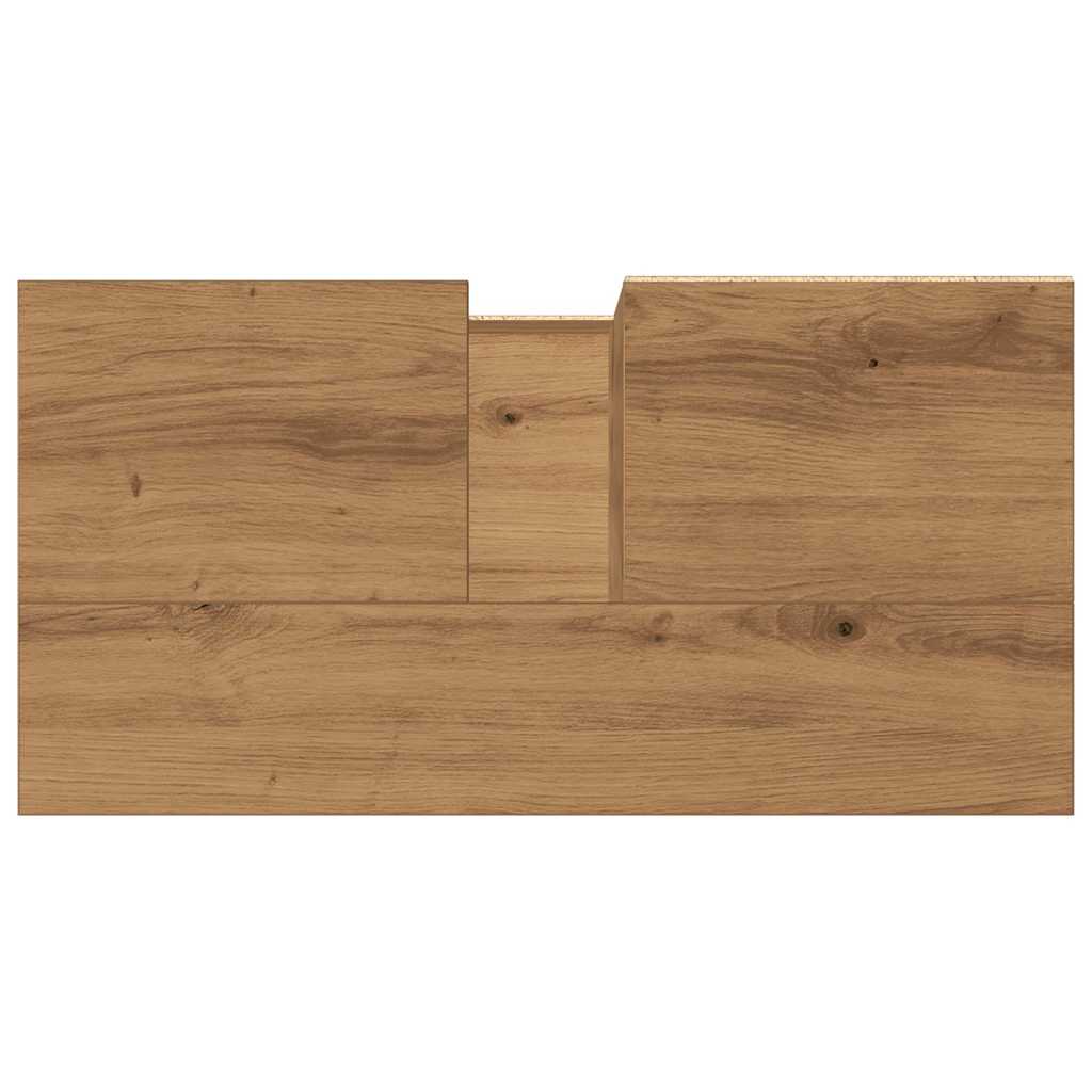 Armadietto da Bagno Rovere Artigianale 65x33x60cm in Truciolato | homemem39