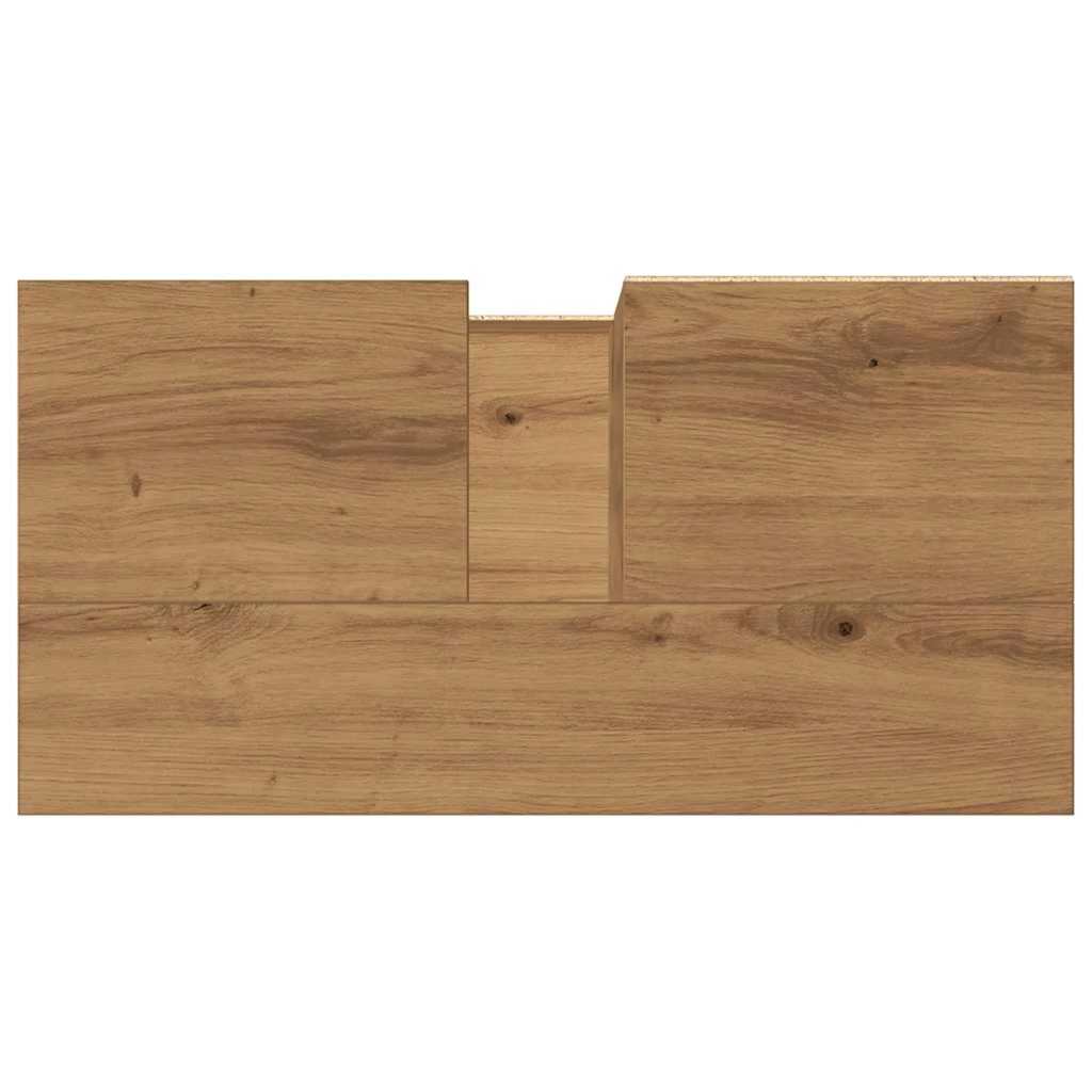 Armadietto da Bagno Rovere Artigianale 65x33x60cm in Truciolato | homemem39