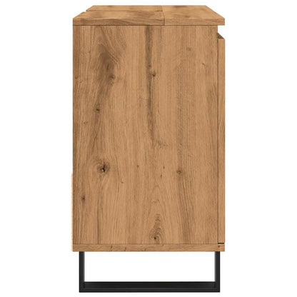 Armadietto da Bagno Rovere Artigianale 65x33x60cm in Truciolato