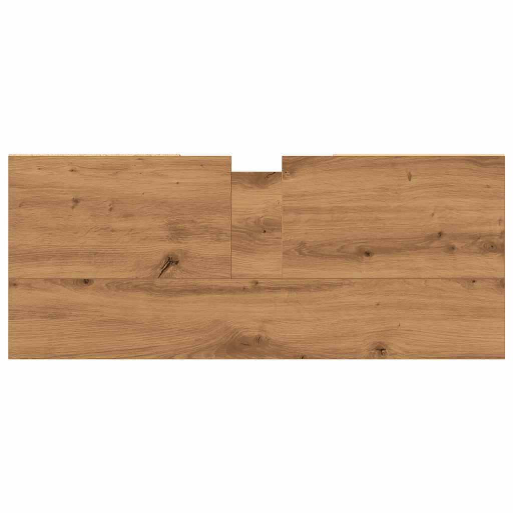 Mobiletto da Bagno Rovere Artigianale 80x33x60 cm in Truciolato | homemem39