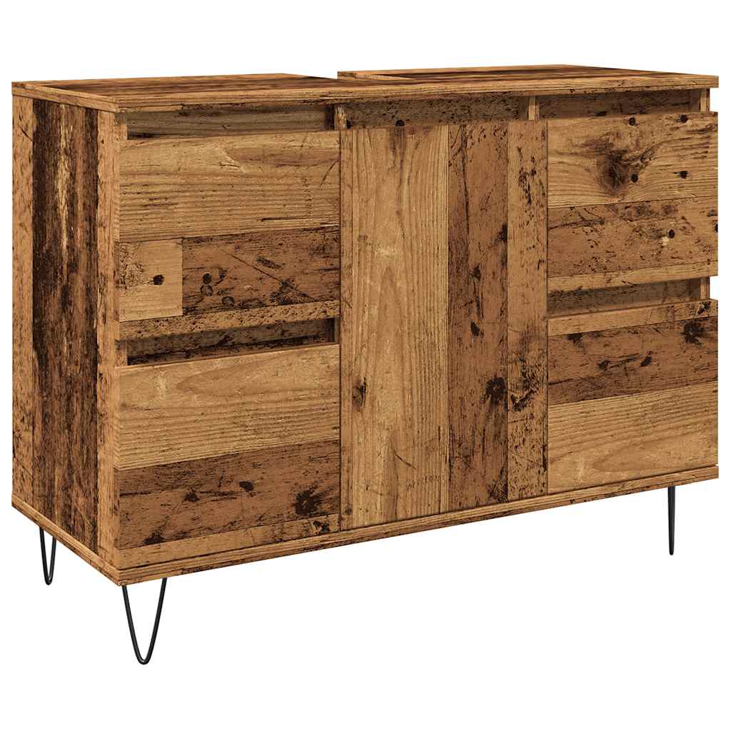 Mobile da Bagno Legno Antico 80x33x60 cm in Truciolato | homemem39