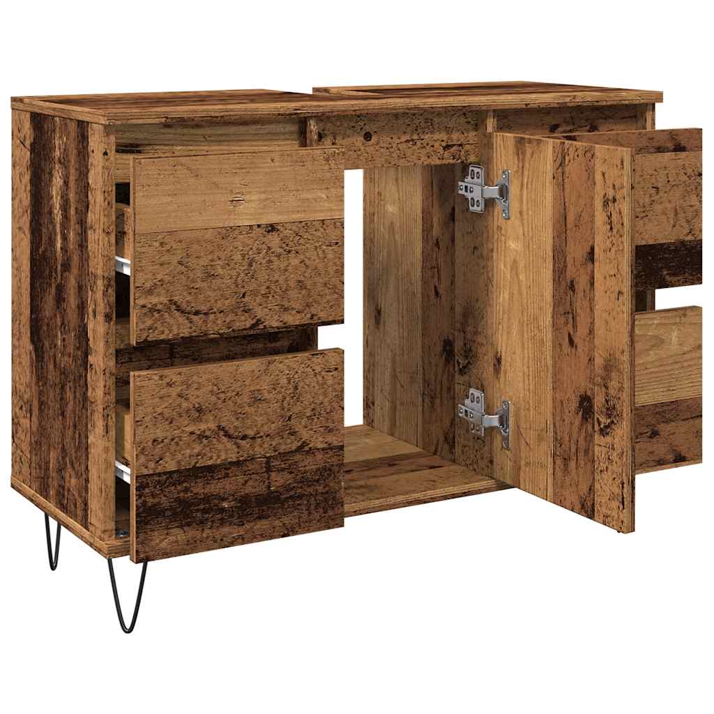 Mobile da Bagno Legno Antico 80x33x60 cm in Truciolato | homemem39