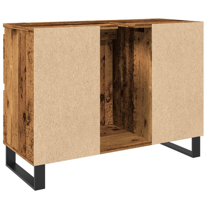 Mobile da Bagno Legno Antico 80x33x60 cm in Truciolato