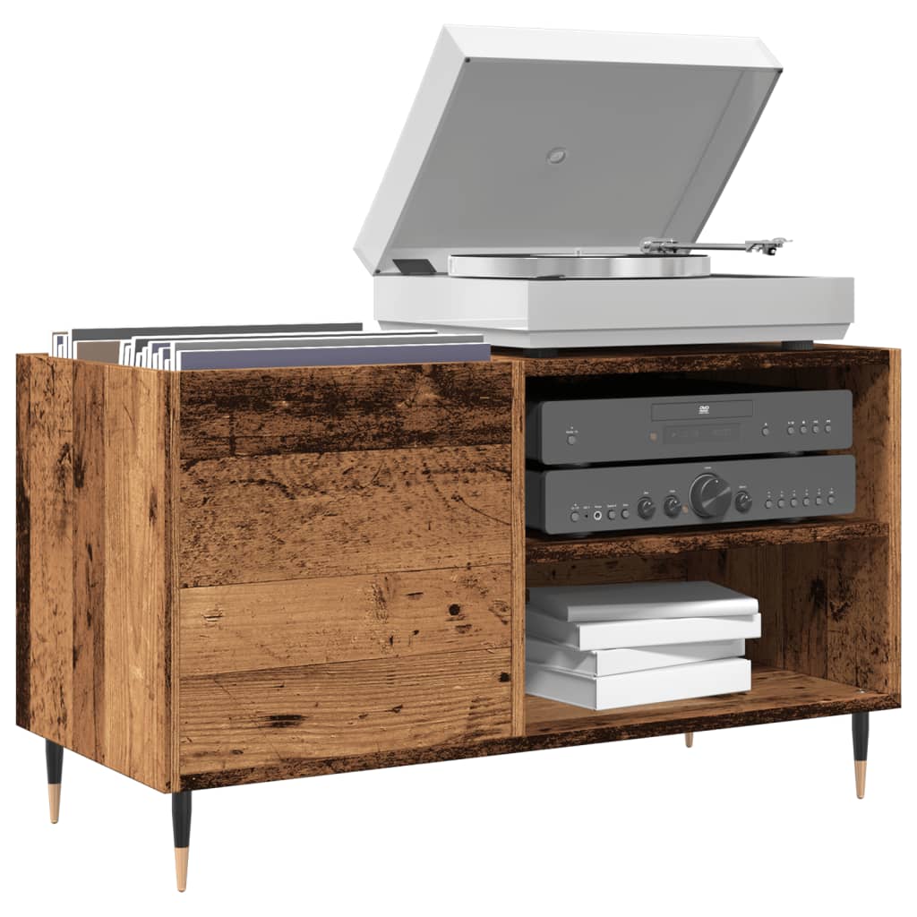 Mobile Porta Dischi Legno Antico 84,5x38x48cm Legno Multistrato - homemem39
