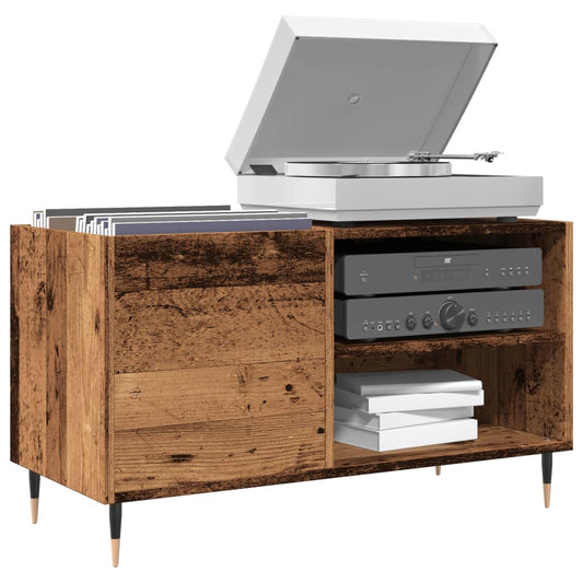 Mobile Porta Dischi Legno Antico 84,5x38x48cm Legno Multistrato - homemem39