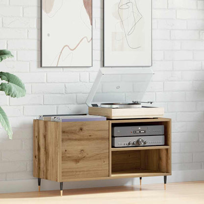 Mobile Porta Dischi Rovere Artigianale 84,5x38x48cm Multistrato | homemem39