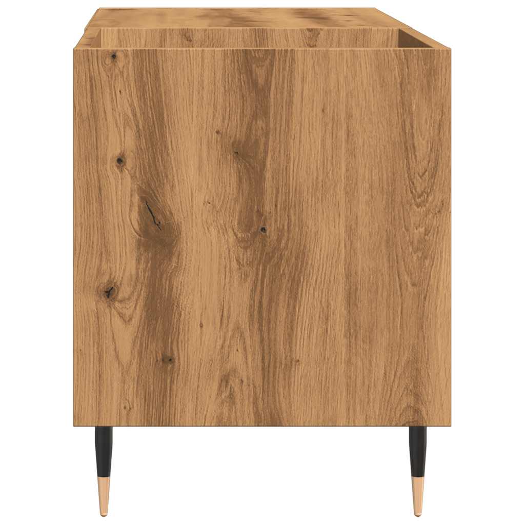 Mobile Porta Dischi Rovere Artigianale 84,5x38x48cm Multistrato - homemem39