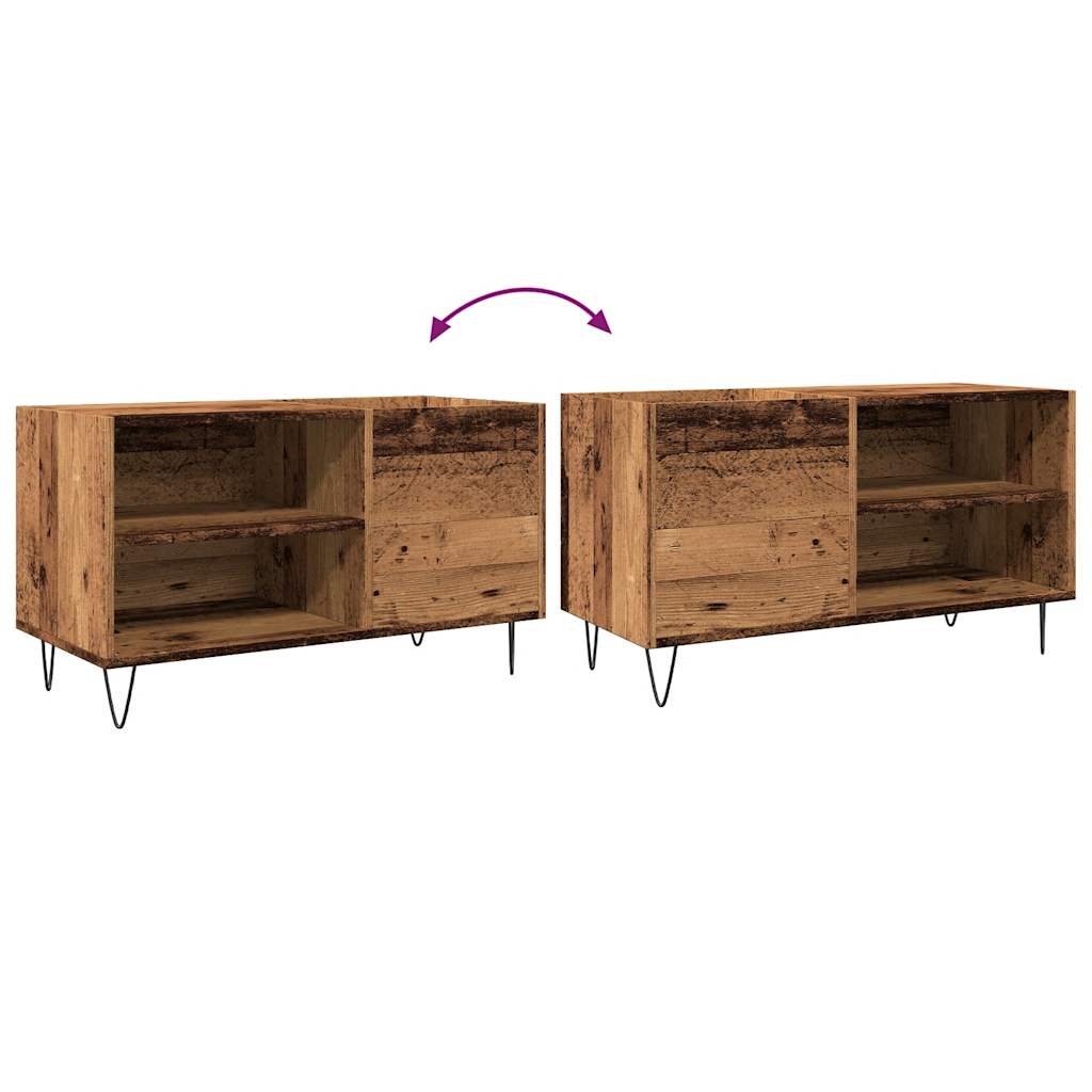 Mobile Porta Dischi Legno Antico 84,5x38x48cm Legno Multistrato | homemem39