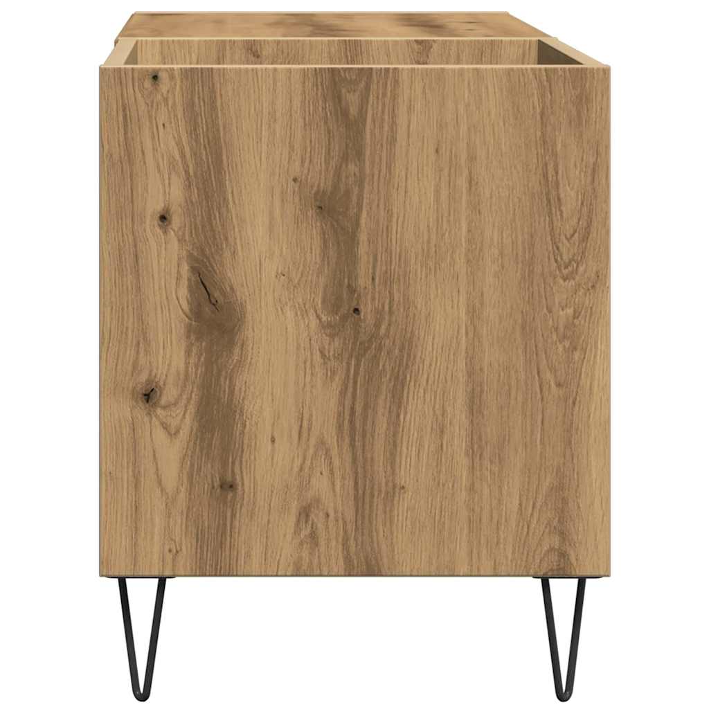 Mobile Porta Dischi Rovere Artigianale 84,5x38x48cm Multistrato | homemem39