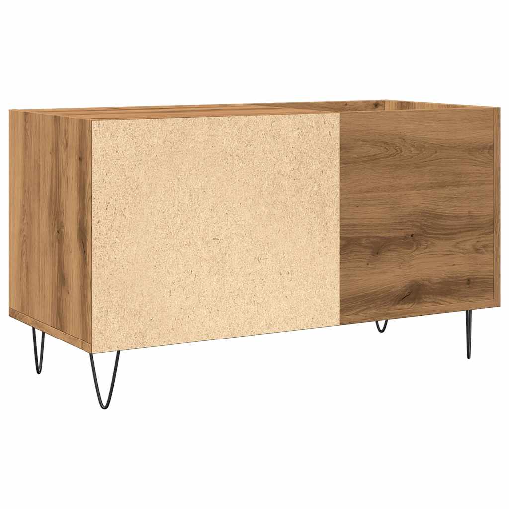 Mobile Porta Dischi Rovere Artigianale 84,5x38x48cm Multistrato - homemem39
