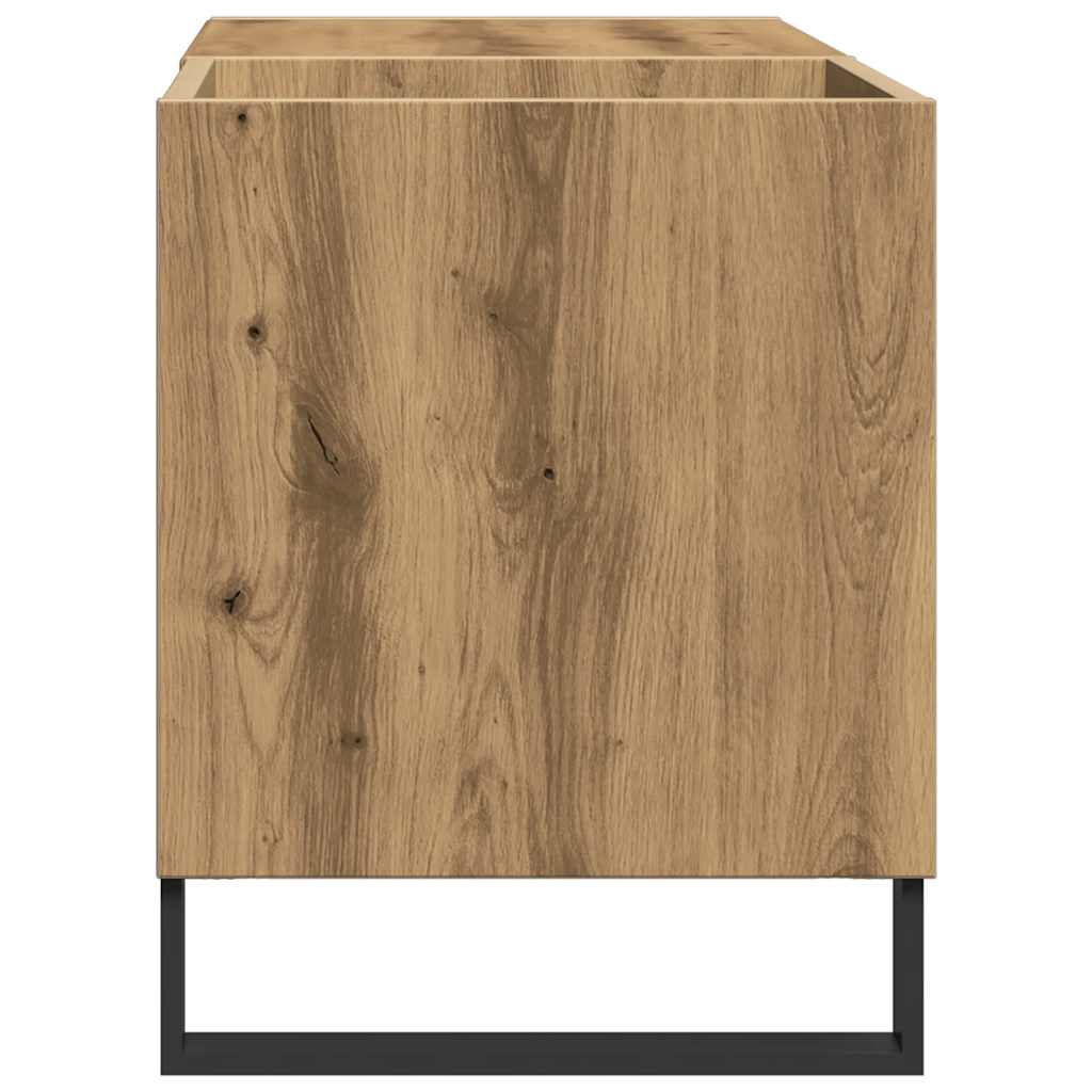 Mobile Porta Dischi Rovere Artigianale 84,5x38x48cm Multistrato | homemem39