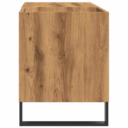 Mobile Porta Dischi Rovere Artigianale 84,5x38x48cm Multistrato - homemem39