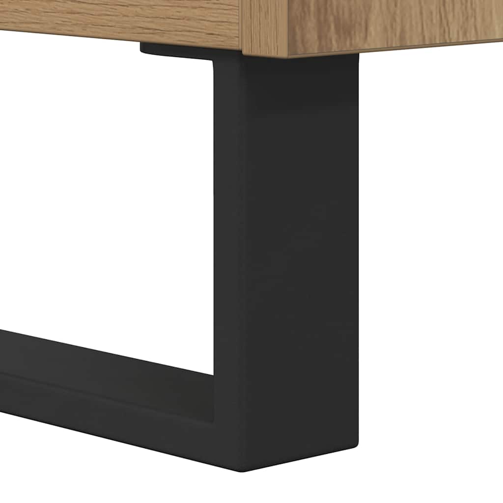 Mobile Porta Dischi Rovere Artigianale 84,5x38x48cm Multistrato | homemem39
