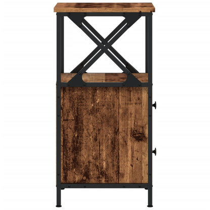 Comodini Legno Antico 2 pz 34x35,5x70 cm in Legno Multistrato | homemem39