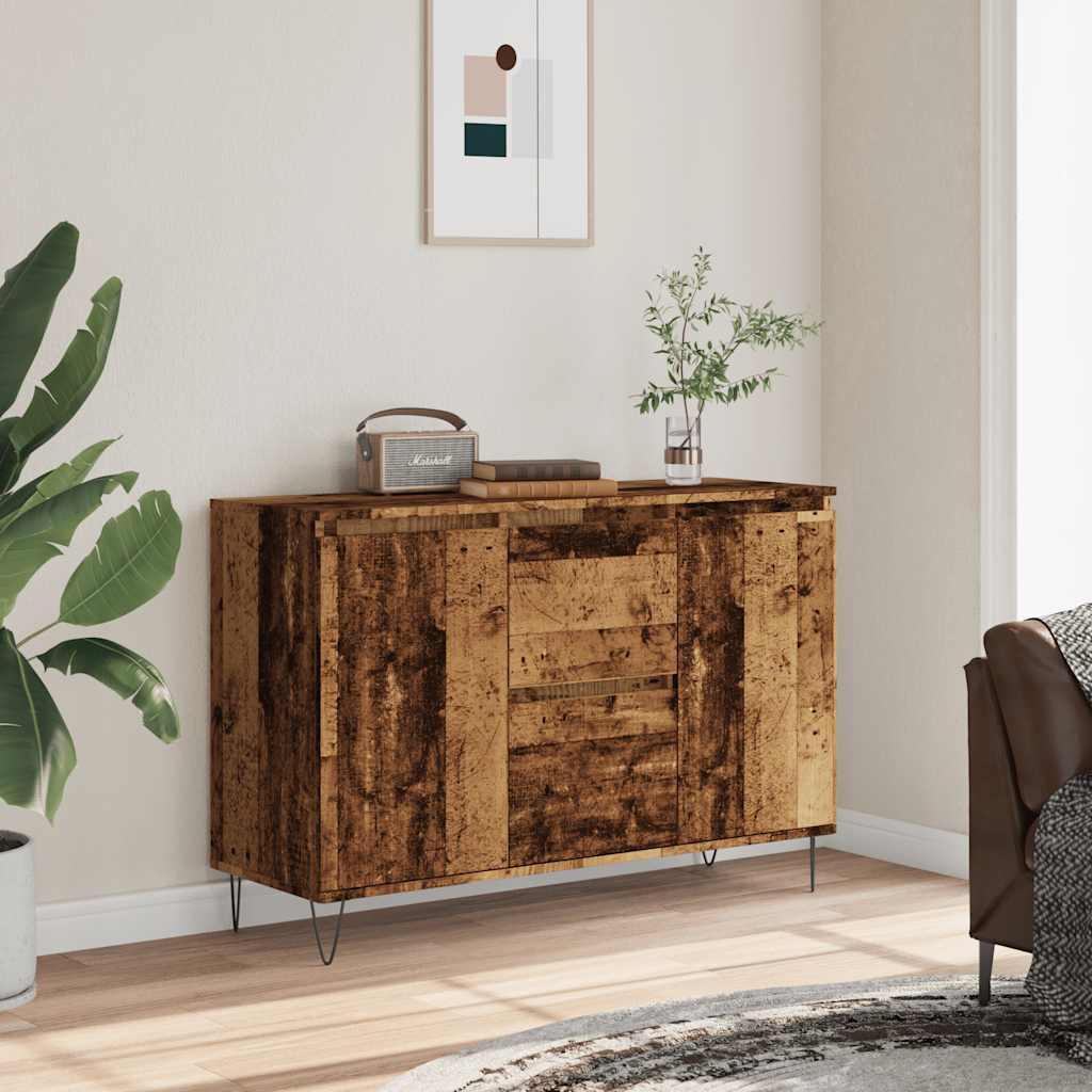 Credenza Legno Antico 101,5x35x70 cm in Legno Multistrato - homemem39