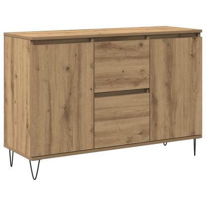 Credenza Rovere Artigianale 101,5x35x70 cm in Legno Multistrato - homemem39