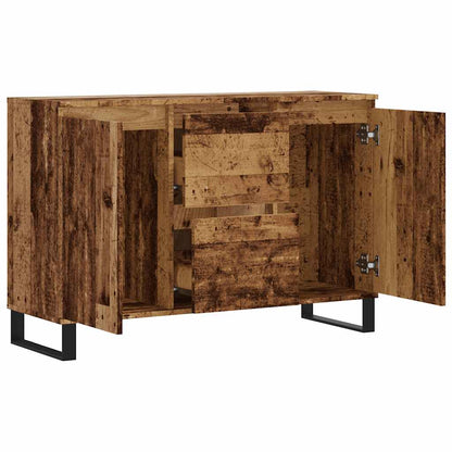 Credenza Legno Antico 101,5x35x70 cm in Legno Multistrato - homemem39