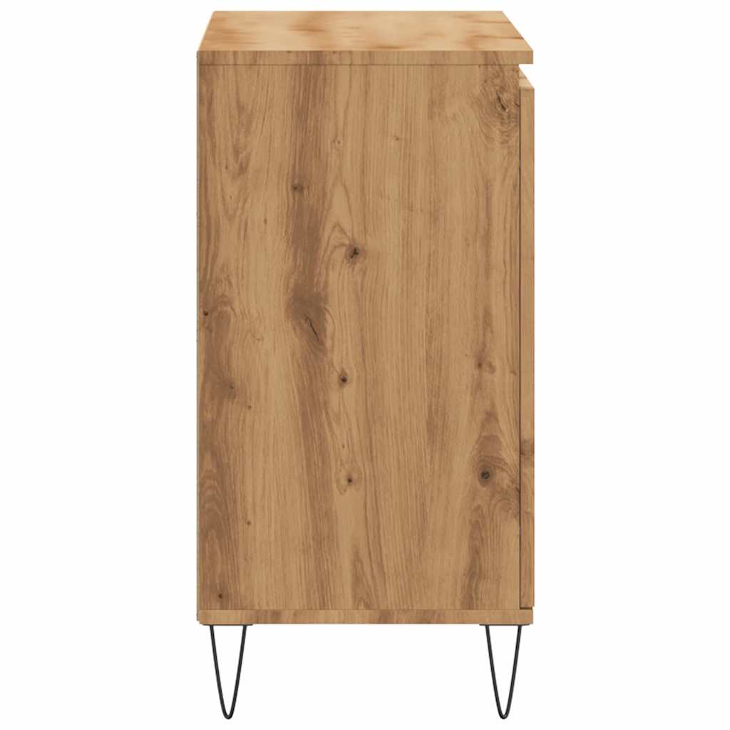 Credenza Rovere Artigianale 101,5x35x70 cm in Legno Multistrato - homemem39