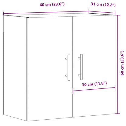 Armadietto a Muro Rovere Artigianale 60x31x60 cm in Truciolato | homemem39