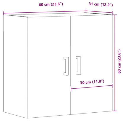 Armadietto a Muro Rovere Artigianale 60x31x60 cm in Truciolato | homemem39