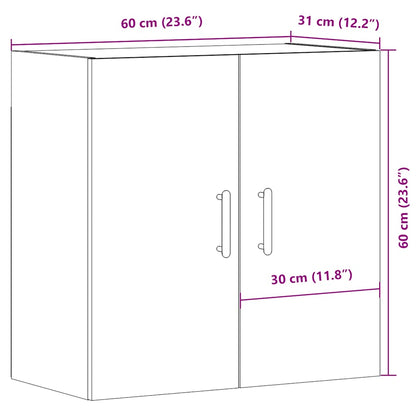 Armadietto a Muro Legno Vecchio 60x31x60 cm in Truciolato | homemem39