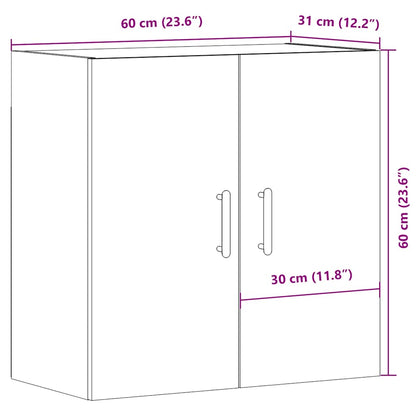 Armadietto a Muro Rovere Artigianale 60x31x60 cm in Truciolato | homemem39