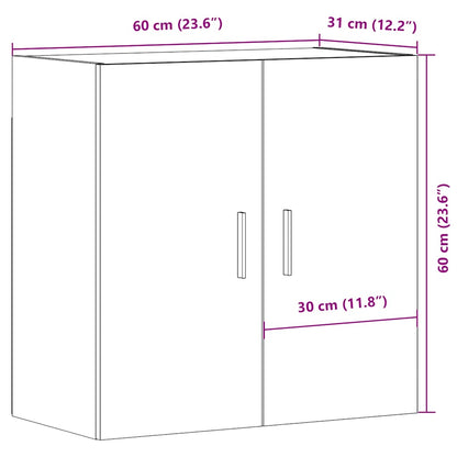 Armadietto a Muro Legno Vecchio 60x31x60 cm in Truciolato | homemem39