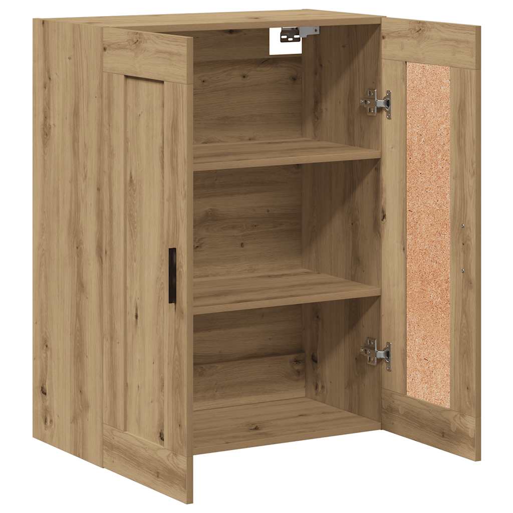 Mobile a Parete Rovere Artigianale 69,5x34x90 cm in Truciolato | homemem39