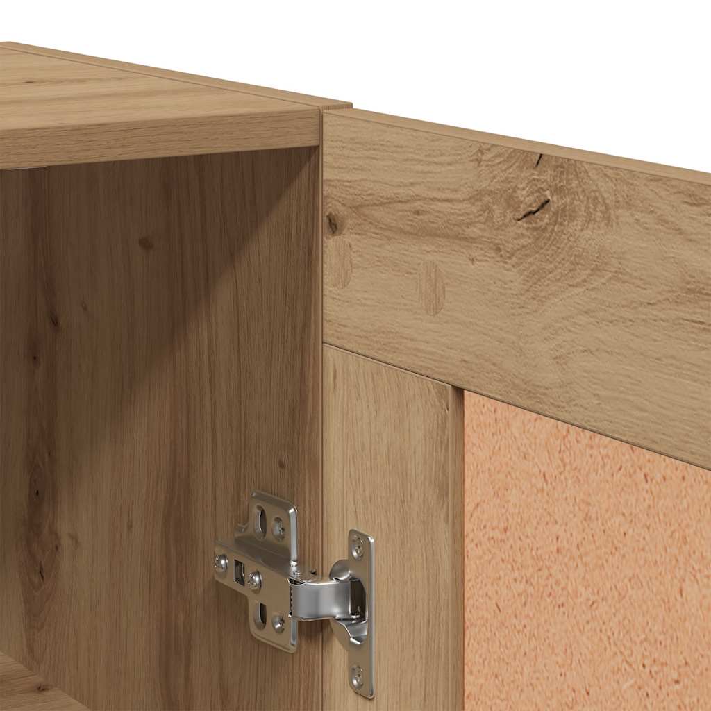 Mobile a Parete Rovere Artigianale 69,5x34x90 cm in Truciolato | homemem39
