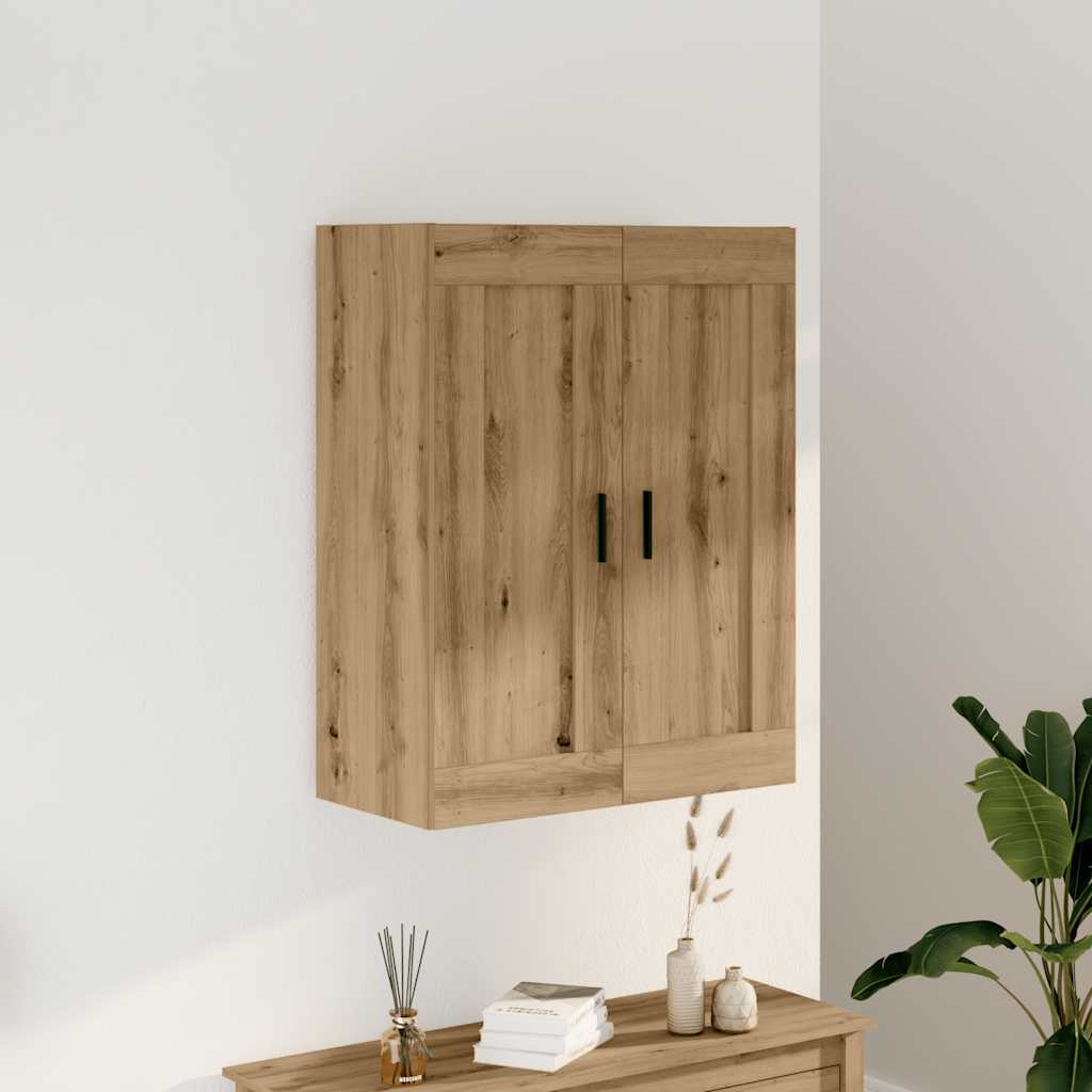 Mobile a Parete Rovere Artigianale 69,5x34x90 cm in Truciolato | homemem39