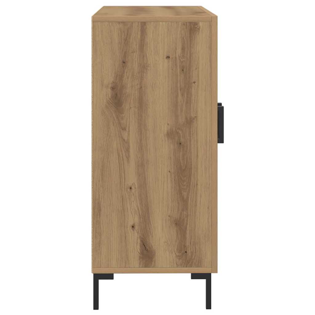 Credenza Rovere Artigianale 90x34x80 cm in Legno Multistrato - homemem39