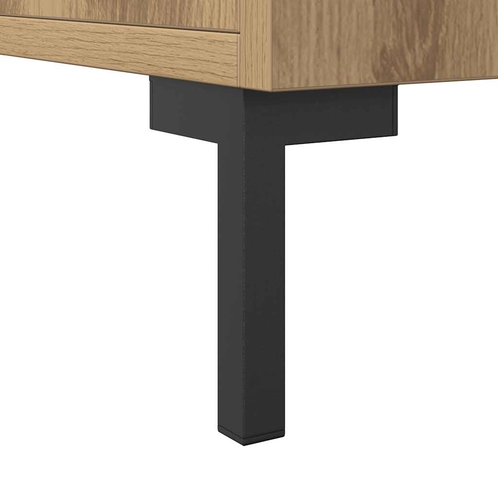 Credenza Rovere Artigianale 90x34x80 cm in Legno Multistrato - homemem39