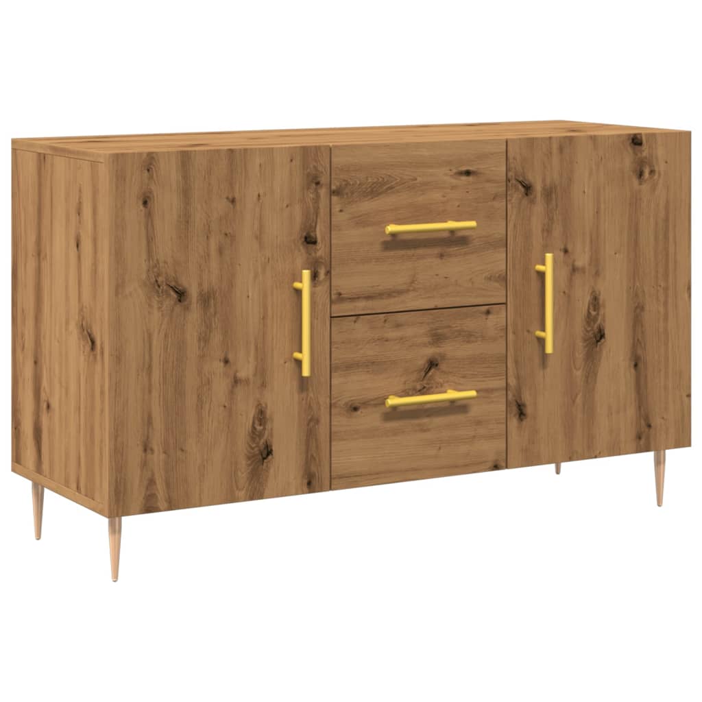 Credenza Rovere Artigianale 100x36x60 cm in Legno Multistrato - homemem39