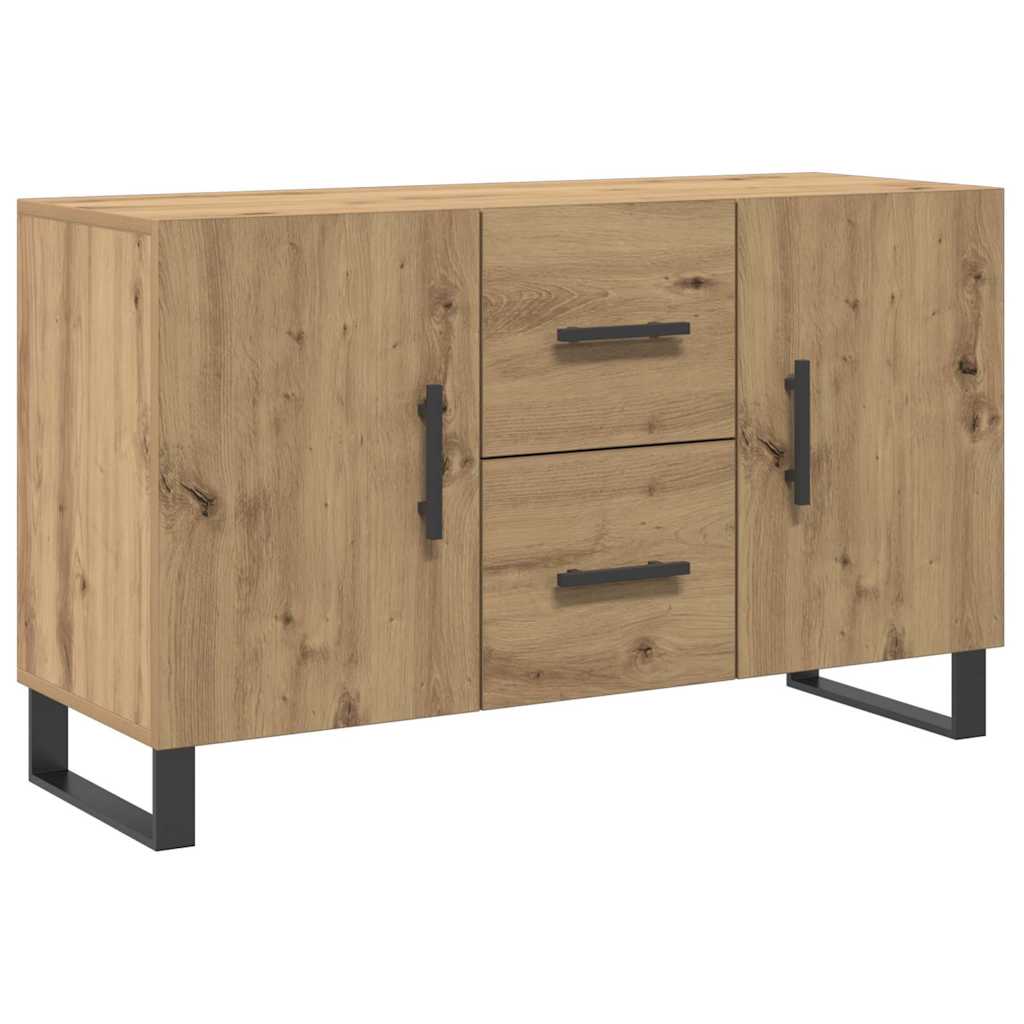 Credenza Rovere Artigianale 100x36x60 cm in Legno Multistrato - homemem39
