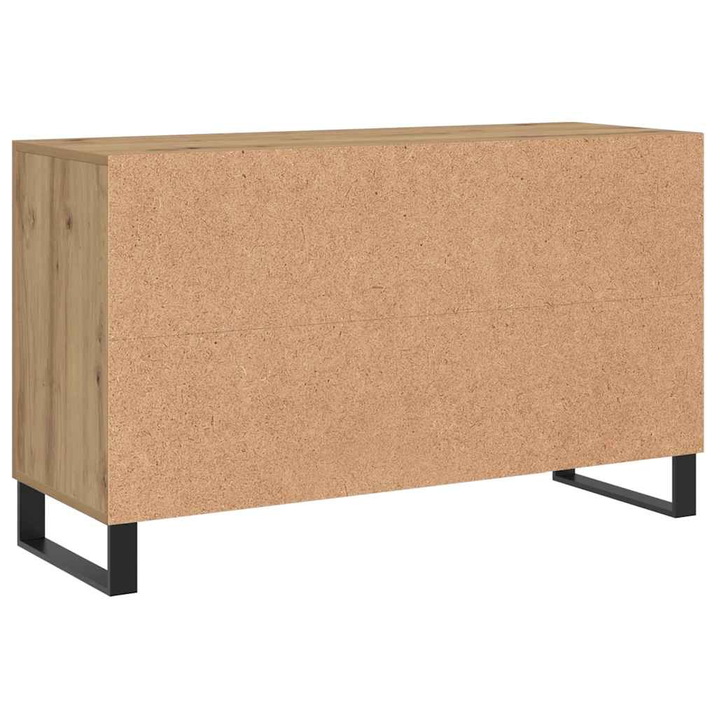 Credenza Rovere Artigianale 100x36x60 cm in Legno Multistrato - homemem39