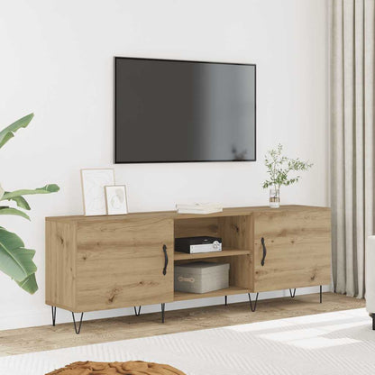 Mobile Porta TV Rovere Artigianale 150x30x50cm in Truciolato