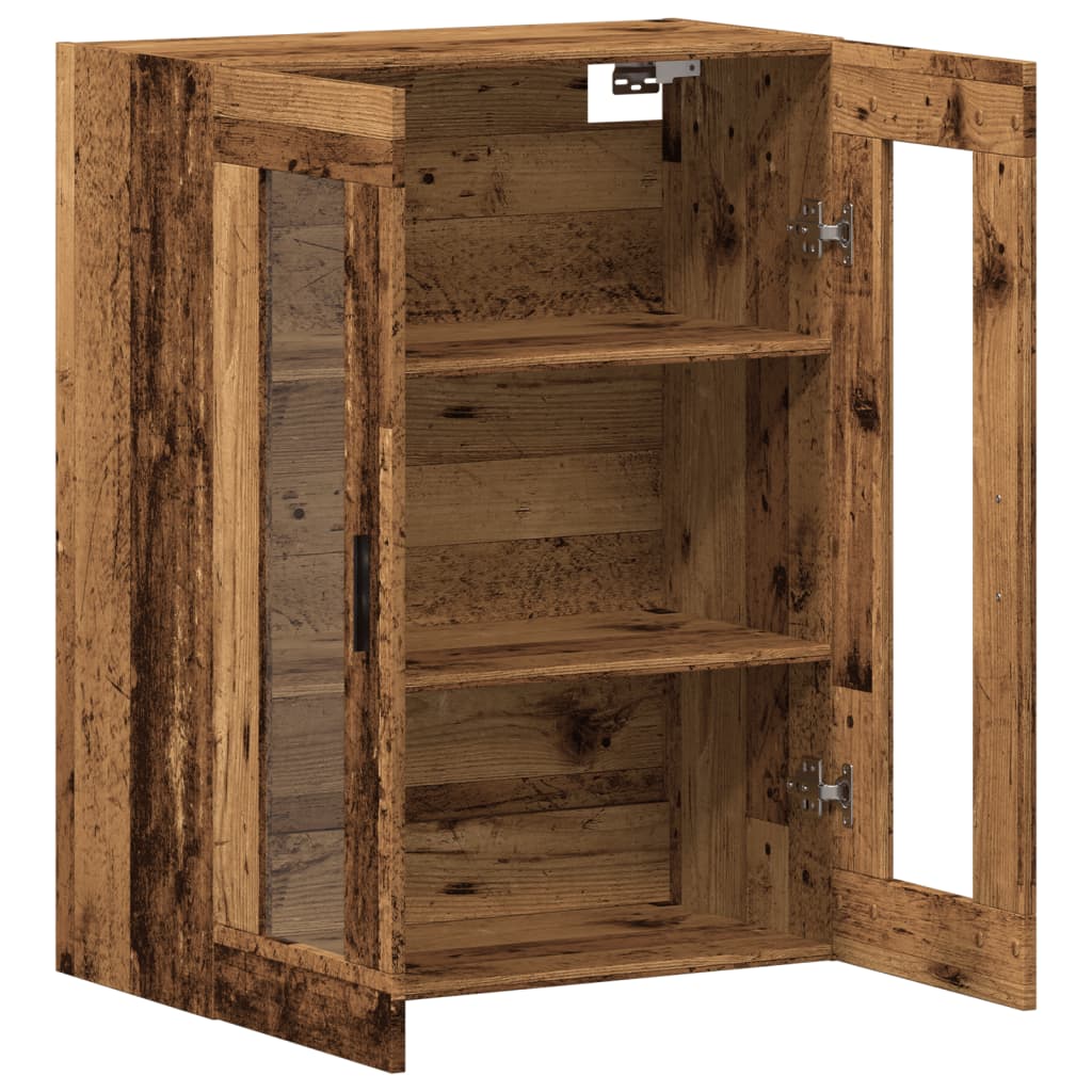 Mobile a Parete Legno Antico 69,5x34x90 cm - homemem39