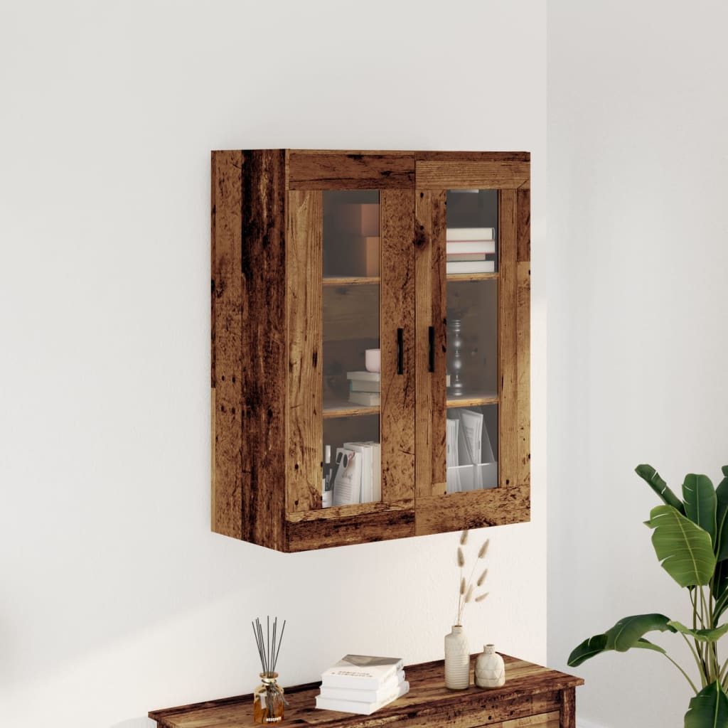 Mobile a Parete Legno Antico 69,5x34x90 cm - homemem39